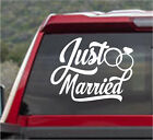 JUST MARRIED SIGN Vinyl DECAL STICKER for Window Car/Truck/ Motorcycle