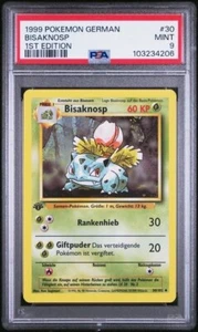 1999 Pokemon German Bisaknosp Ivysaur 1st Edition #30 Graded PSA 9 MINT - Picture 1 of 2