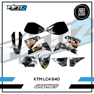Kit Grafica Mid Range KTM LC4 640 Adesivi Decalcomanie Racing Energy MX Supermoto - Foto 1 di 6