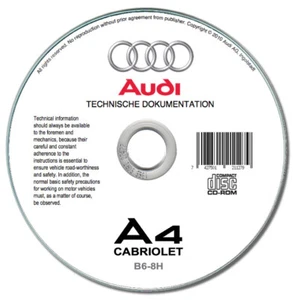 Audi A4 Cabriolet (2003-2009) manuale officina du cd workshop manual on cd - Foto 1 di 9