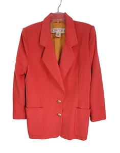 Escada By Margaretha Ley Womens Pink Wool 2 Button Front Suit Jacket Size 42 - Picture 1 of 12