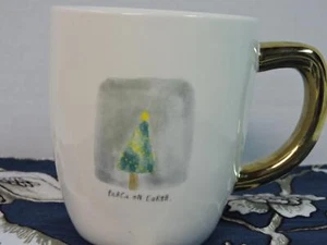 Rae Dunn "Peace on Earth" Christmas Tree Coffee Tea Mug 24 Oz - Picture 1 of 4
