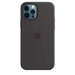 FOR Apple iPhone 12 / 12 Pro Silicone MagSafe Case - Black - Picture 1 of 6