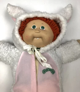 Vtg Cabbage Patch Doll Red Hair Green Shirt Bunny Costume DenBi Diaper Easter - Picture 1 of 12