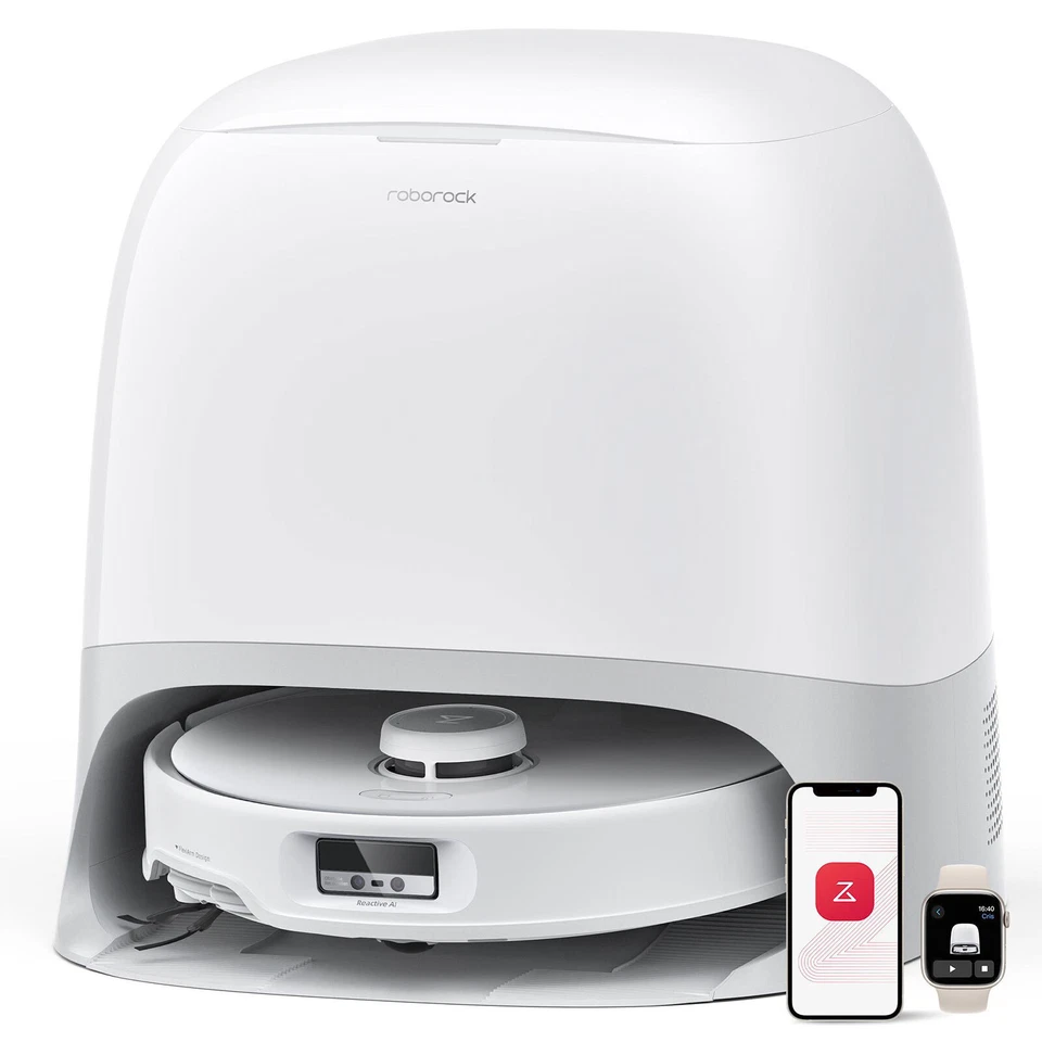 Roborock Qrevo Curv Saugroboter mit Wischfunktion & Hebarem Wischmopp Alexa weiß