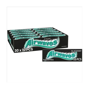 Caja Completa de 30 Wrigley Chicle Ondas de Aire Sin Azúcar Negro Como Nuevo Solo £19.49 - Imagen 1 de 3