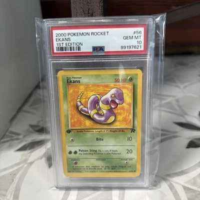 Pokémon Rocket 2000 Ekans 1st Edition 56/82 GEM MINT PSA 10 Vintage Rare - Image 1 of 4