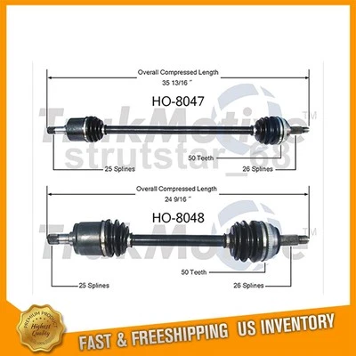Вал оси TrakMotive CV 2 шт передний левый передний правый подходит для Honda Civic 1992-2000 - Изображение 1 из 3