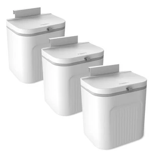 3 Pack 1.12 Gallon Kitchen Garbage Bin for Counter Top or Under Sink Stick on... - Picture 1 of 7