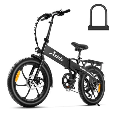E bike 20" 850W Electric Bike Bicycle Foldable Fat Tire Mountain Snow Ebike - Image 1 of 4