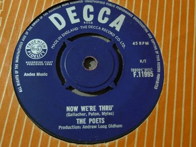 THE POETS-NOW WE'RE THRU-DECCA - Image 1 of 2