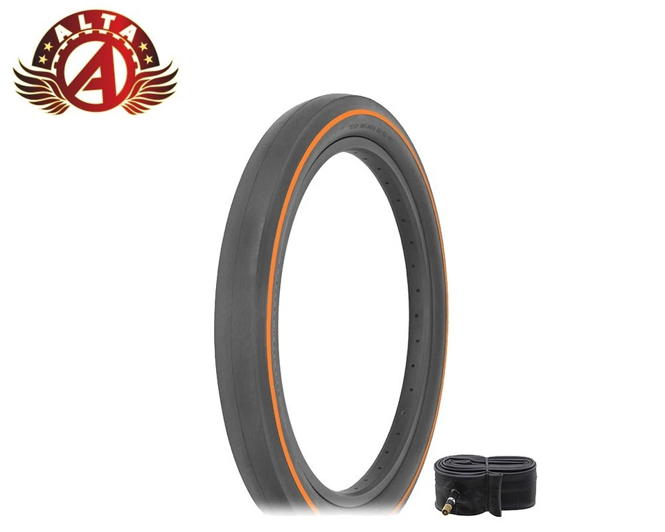 ALTA 20" x 2.125 Wide Tread Orange Line Slick Bicycle Tire & Tube – Fits S2 Rims - Image 1 of 1