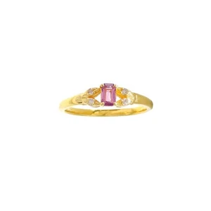 emerald cut 925 sterling silver diamond ring , natural diamond ring gold plated - Picture 1 of 10