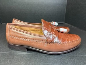 Florsheim Pisa Cognac Moc Toe Tassel Loafer 11 EEE Wide New in Box - Picture 1 of 13
