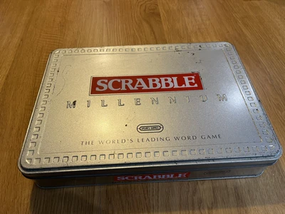 Millennium Scrabble Board Game Limited Edition Metal Tin 1999 Complete - Image 1 of 4