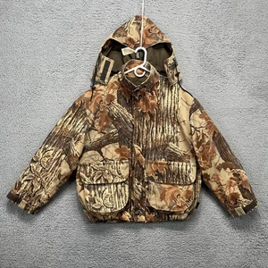 VTG 10X Jacket Mens Large Realtree Camo USA Gore-Tex Thinsulate Hooded Hunting - Picture 1 of 21