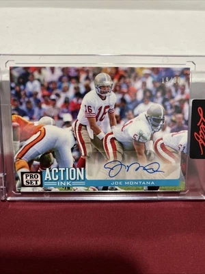 2022 Leaf Pro Set Football Joe Montana #AI-JM1 Action Ink Auto Hall of Fame /35 - Image 1 of 3