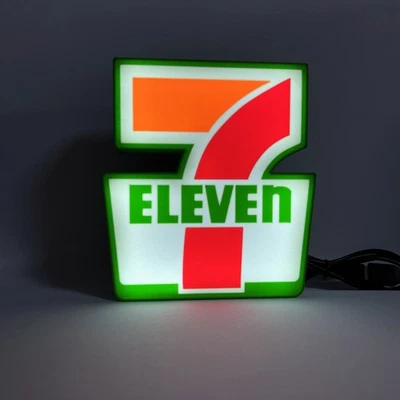 Caja de luz con logotipo 7-Eleven impresa en 3D USB LED lámpara letrero de neón 7 pulgadas - Imagen 1 de 4