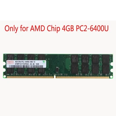 For AMD Chipset 4GB DDR2 2RX4 PC2-6400U 800Mhz Memory RAM Kit DIMM Desktop CPU F - Image 1 of 4