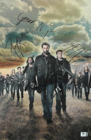 Noah Wyle Drew Roy Moon Bloodgood Jessup Signed 11x17 Photo Falling Skies GA COA Cover