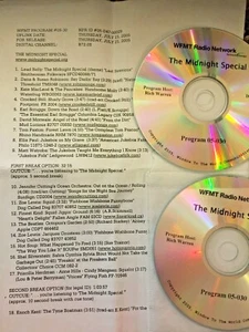 RADIO SHOW: MIDNIGHT SPECIAL 7/21/05 TOM PAXTON, BRUCE SPRINGSTEEN, JUDY COLLINS - Picture 1 of 2