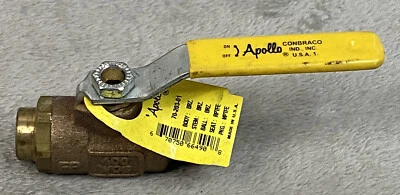 Apollo Valve 7020301 1/2" Sweat Bronze Ball Valve Inline USA 2t - Image 1 of 4