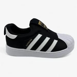 Adidas Superstar 360 Black White Gold Metallic Baby Toddler Athletic Sneaker - Picture 1 of 6