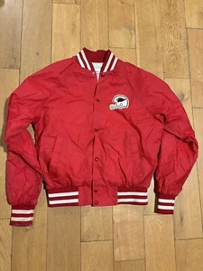 Damaged St Louis Cardinals NFL Football Satin Youth Jacket Vintage Large Read - Picture 1 of 6