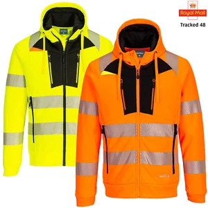 Portwest DX4 Hi Vis Full Zip Hoodie Safety Workwear Winter Hoodie - DX482 - Bild 1 von 11