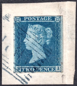 1841 ES14wb SG14 2d PLACA AZUL 4 AZUL ESCOCÉS IRVINE CANCELAR PIEZA (BI) CAT £875 - Imagen 1 de 2