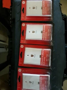 GE Phone Jack & Network Wall Mount Plate RJ11 & RJ45 NEW 4 pieces commercial - Picture 1 of 5