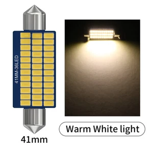20X 41MM LED Festón C5W C10W Bombillas Marcador Lateral Blanco Cálido Mapa Turnk Dome - Imagen 1 de 10