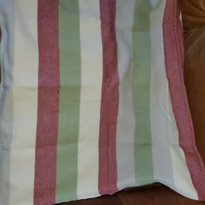 Pottery Barn Kids Flannel Pillow Sham Red Green Beige 26X26 Euro - Picture 1 of 7