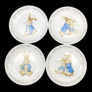 4 Peter Rabbit Classic Appetizer Snack Plates - 6" Small Beatrix Potter Zrike - Picture 1 of 7