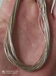Collier multi rangs en argent massif - Foto 1 di 12