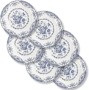 Dinner Plates Set of 6, White Plates, Ceramic Kitchen Plates 10.5 Inch - Picture 1 of 6