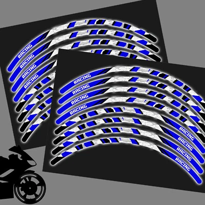 PEGATINA DE LLANTA REFLECTANTE SH02 azul 17 pulgadas para Yamaha YZF-R1S 16 17 18 Foto 1 de 4