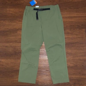 NEW Columbia Ripstop Hiking Pants Stretch Green Landroamer Belted Men’s 34x30 - Picture 1 of 14
