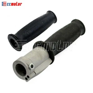 Black Motorcycle Handlebar Hand Grips with Throttle Grip For BMW R50 R1 R12 R71 - Picture 1 of 6