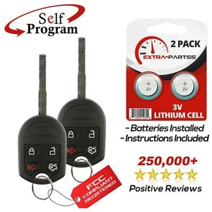 2 For 2011 2012 2013 2014 2015 2016 Ford Fiesta Key Car Remote Keyless Entry Fob - Picture 1 of 7