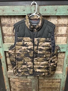 Hawke & Co Sport Performance Puffer Vest Duck Down L Camo Quilted Lightweight - Picture 1 of 7