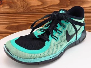 Nike Size 6 Sneaker Blue Fabric Medium Free Lace Up Women - Picture 1 of 11
