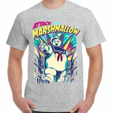 Stay Puft Camiseta Hombre Cazafantasmas Ataque de La Malvavisco Divertido Unisex - Imagen 1 de 4