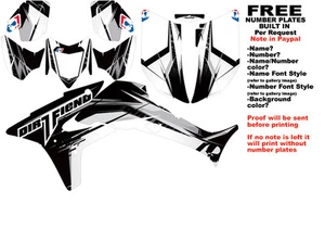 DFR TWIST GRAPHIC KIT BLACK SIDES/FENDERS 06-07 HONDA TRX450R TRX 450 TRX450 - Picture 1 of 2