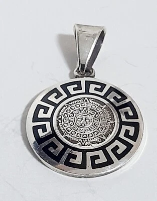 ciondolo × catena argento 925 Sole Sun Maia Maya Sterling Pendant $ - Immagine 1 di 4