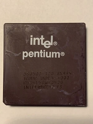 INTEL PENTIUM CPU 120MHz PROCESSOR SX994 A80502-120 - Image 1 of 4