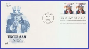 USA4 #3263 U/A ARTCRAFT FDC STR2 Tío Sam s/a - Imagen 1 de 1