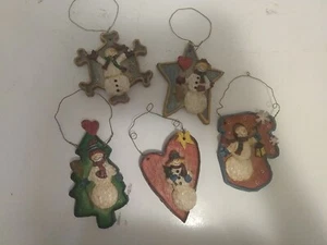 5er Set Harz Schneemann Ornament/Wandbehang  - Bild 1 von 6