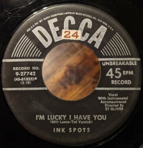 Ink Spots 45 rpm "I Don't Stand A Ghost Of A Chance With You"  DECCA 9-27742 - Picture 1 of 2