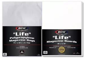 (10 Piece) BCW Life Magazine Bags and Boards Acid Free Archival Quality - Picture 1 of 1